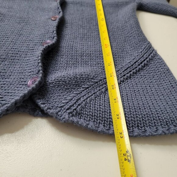 Philippe Adec Paris Wool Blend Cardigan Womens Knit Fringe French Girl Designer - Picture 11 of 16